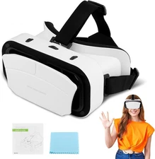 Virtual Reality Goggles, 3D VR Glasses Adjustable white 