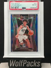 2024-25 Panini Select - Mezzanine Rookie Jaylen Wells #79 Blue Prizm (RC) PSA 8