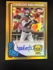 #90BLA-CB Carlos Beltrán 2024 Topps Archives /50 Batting Leaders Auto Gold Foil
