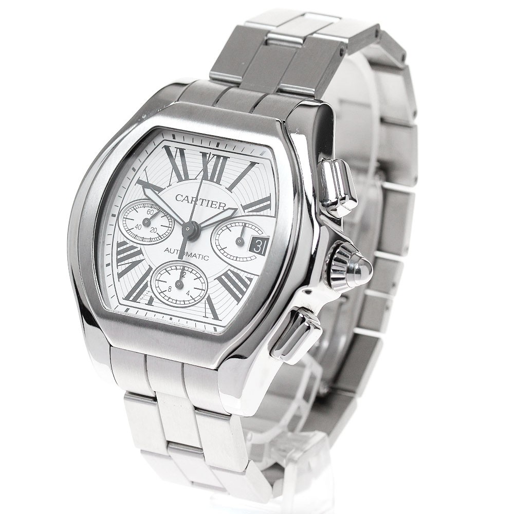 CARTIER Roadster XL W6206019 Chronograph Silver Dial Automatic Men's_849721 Cartier Roadster XL Chronograph Steel Watch w6206019 - 49.2  main image 2