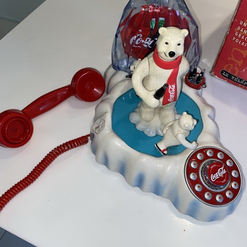 Coca-Cola Animated Musical Lightup Telephone Polar Bear Ice Skating VIDEO - Picture 12 of 23