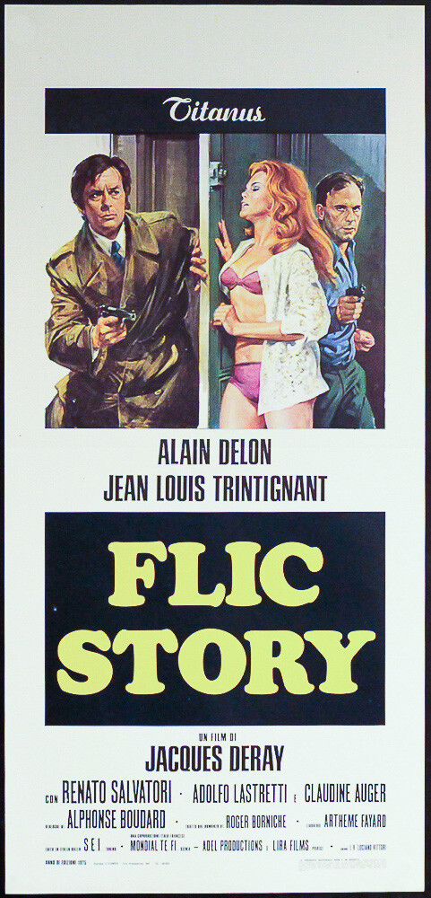 Locandina originale film Flic story (1975) - Regia di Jacques Deray