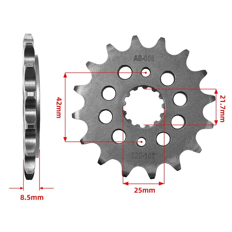 BLDR 520-16T Motorcycle Front Sprocket For Kawasaki ZR400 89-95 97