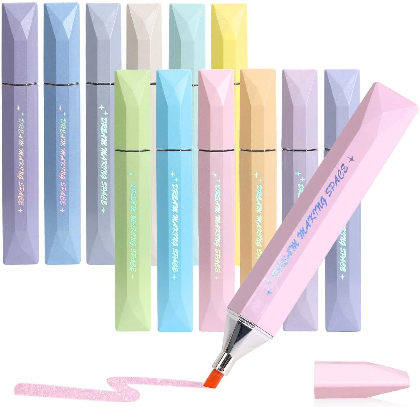 12 Colors Bible Highlighters with Shinny Dry Fast No 1 Count (Pack of 12)-image