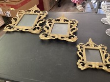  3 Heavy Metal Wall Hanging Picture Frames