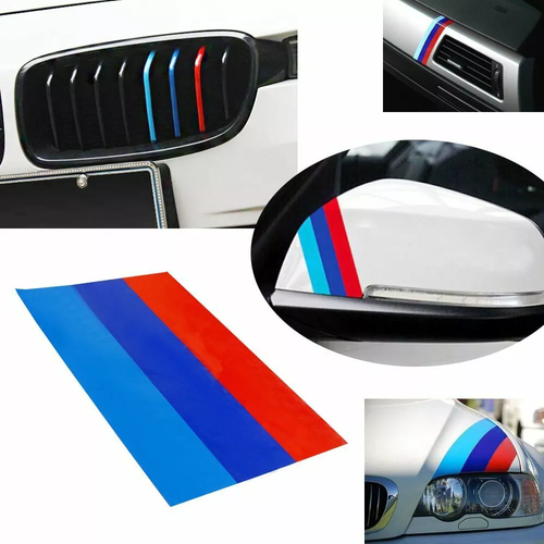 10" 3 Color Front Bumper Grille Grill Vinyl Strip Sticker Decals M Sport For Bmw - Picture 8 of 9