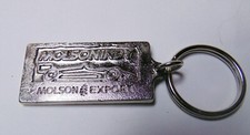 NASCAR - Molson Indy Keychain - Molson Export Beer - Metal Silver Key Ring