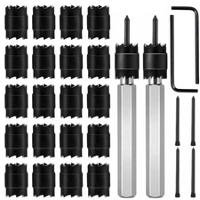 28PC 3/8" Spot Welder Cutter Remover Double Sided Blade Drill Bit Hexagon Wrench