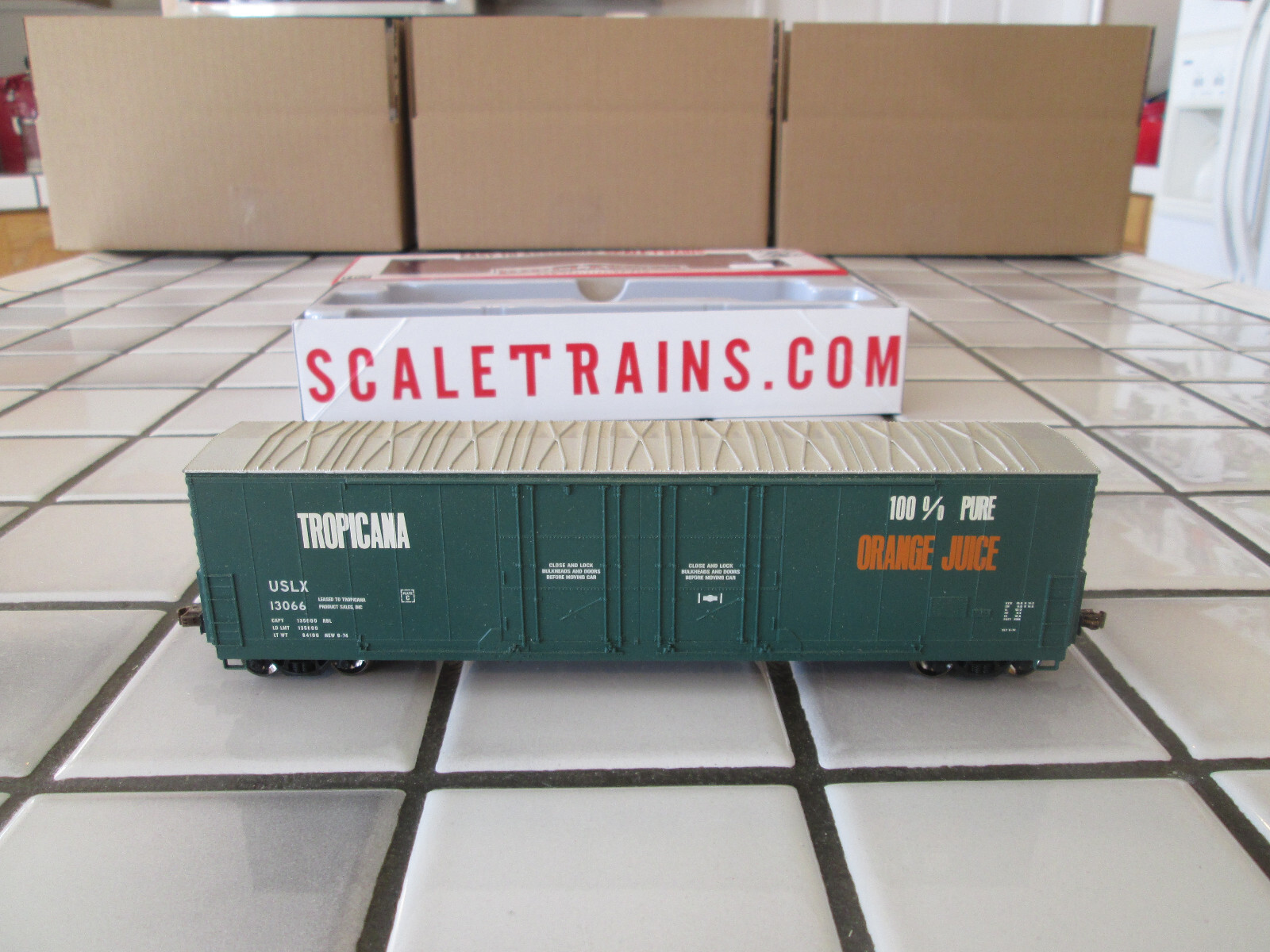 scale trains TROPICANA 50 foot box car HO scale eBay