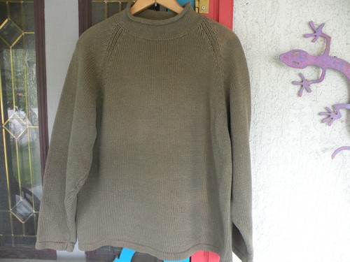 Vintage J Crew Sweater Mens Large Roll Neck Fisherman~90's Hong Kong - Picture 5 of 7
