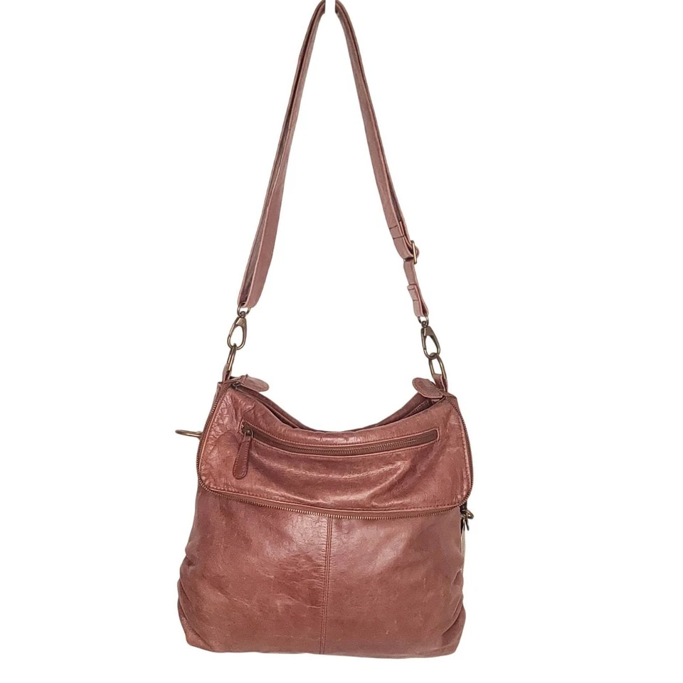 LATICO Bandolera Dos Vías Cuero Marrón Foto 2 de 4