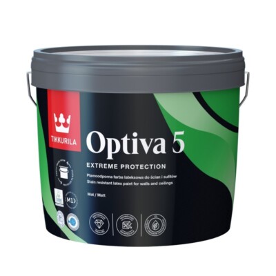 Farbe Tikkurila Optiva Matt [5] Latexfarbe Grundfarbe für Wand und Decke 9 L