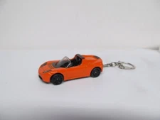 Hot Wheels New - Orange TESLA ROADSTER Custom  Key Chain