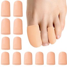 12 Pcs Gel Toe Cap - 8 Small  4 Big Silicone Toe Protectors Cushioning Toe S...