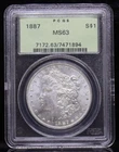 1887 Morgan Dollar PCGS MS63