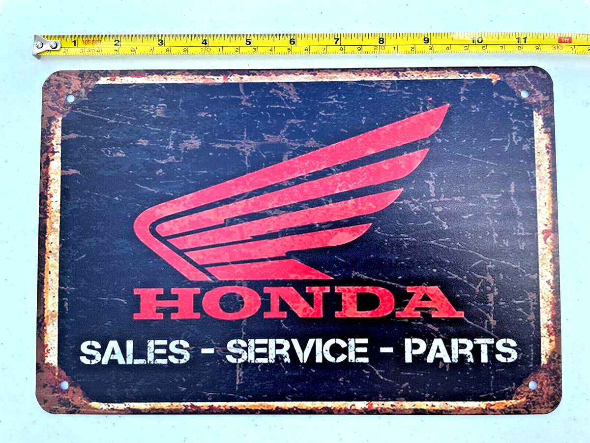 Honda Black Service Tin Sign Honda Motorcycles Dirt Bikes CBR 600