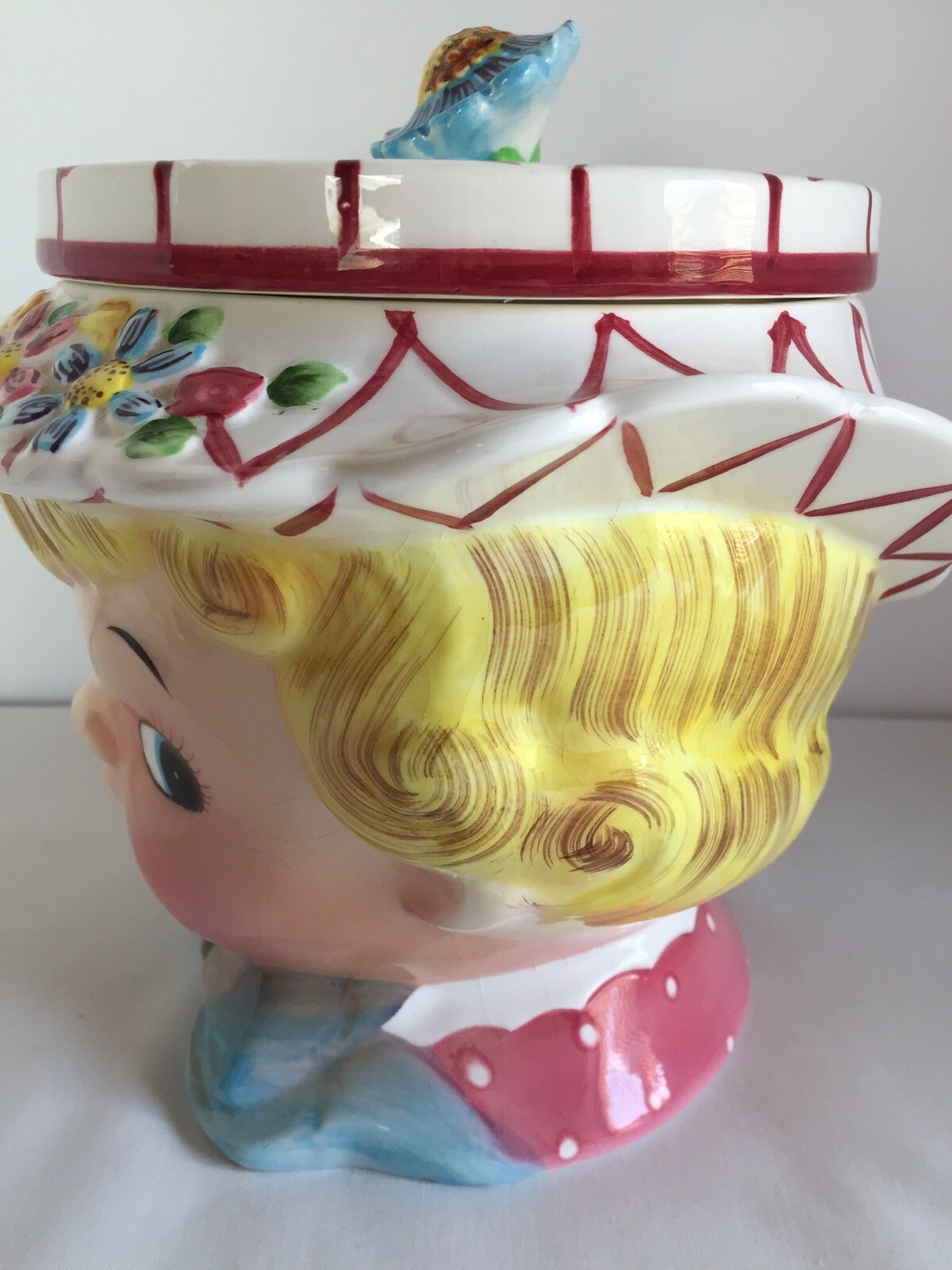 Vintage Cute, Lefton Miss Dainty Cookie Jar, Salt & Pepper, Sugar