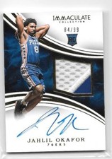 2015-16 Jahlil Okafor Immaculate Collection ROOKIE AUTO PATCH #D 84/99 (T443)
