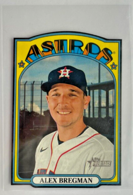アレックス・ブレグマン フィギュア 2021 Topps Heritage Alex Bregman #72DC-11 | 1972 Die Cut Black