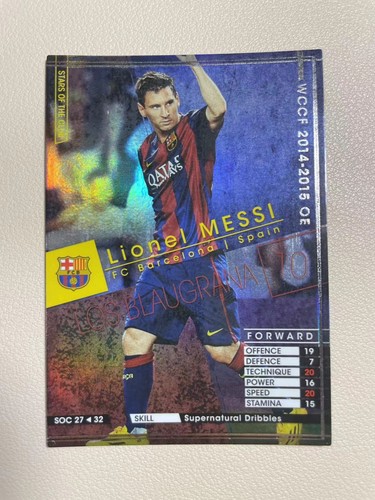 2014-15 Panini WCCF Lionel Messi Refractor Card SOC Barcelona Miami - Foto 1 di 2