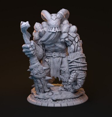 Stein Dämon Miniatur Erde Elementar Figur für Tabletop wie D&D 5e Pathfinder DSA