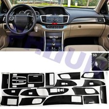 5d Carbon Fiber Look Interior Accessories Trim Cover For Honda Accord 2013-2017