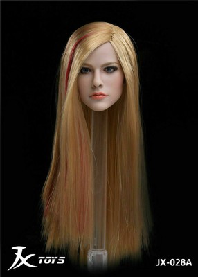1 6 Avril Lavigne Blonde Straight Hair Head Sculpt For Phicen