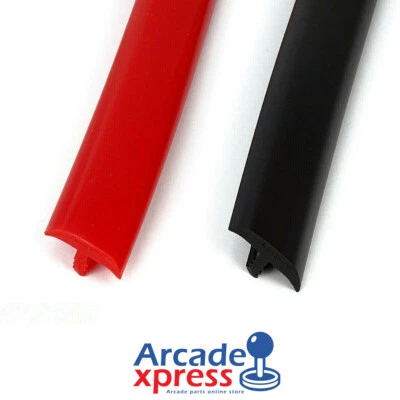 T molding 16mm 5/8" Arcade canto perfil negro rojo black red bartop Steg arista