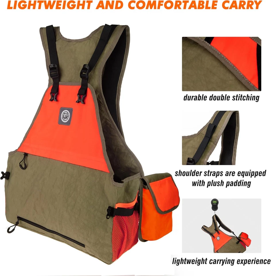 Upland Hunting Vest Adjustable Upland Bird Hunting Vest Pheasant Hunting Strap V - Image 2 of 4