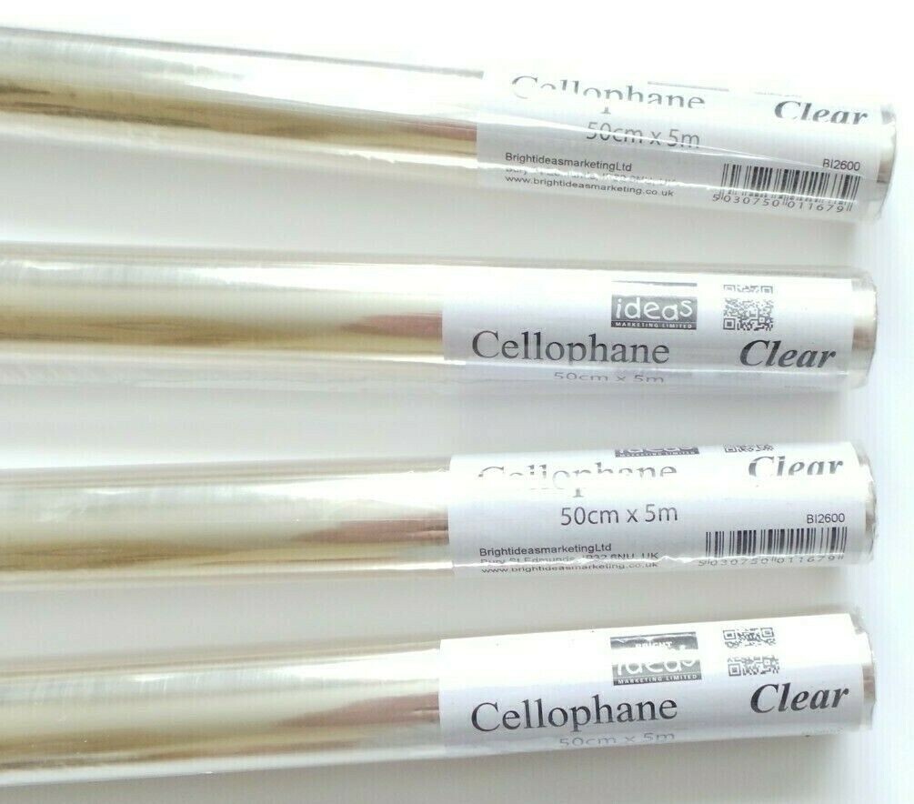 Bright Ideas Clear Cellophane Gift Wrap 5m X 50cm for sale online eBay