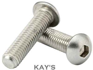 M6 (6mm) BUTTON HEAD SCREWS, ALLEN KEY SOCKET DOME BOLTS A2 STAINLESS  STEEL | eBay