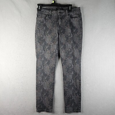 Lucky Brand Ankle Jeans Womens 28 Size 6 Gray Floral Lolita Skinny Basic Stretch