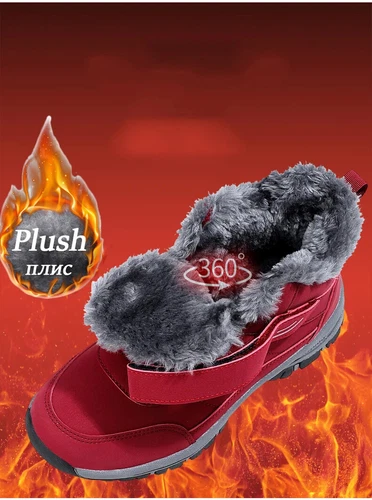 Men Snow Boots Winter Thick Insulation Non-slip Lightweight Cotton Shoes Black - Bild 13 von 27