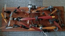 Collection Of Vintage RC Motors Engines On Board