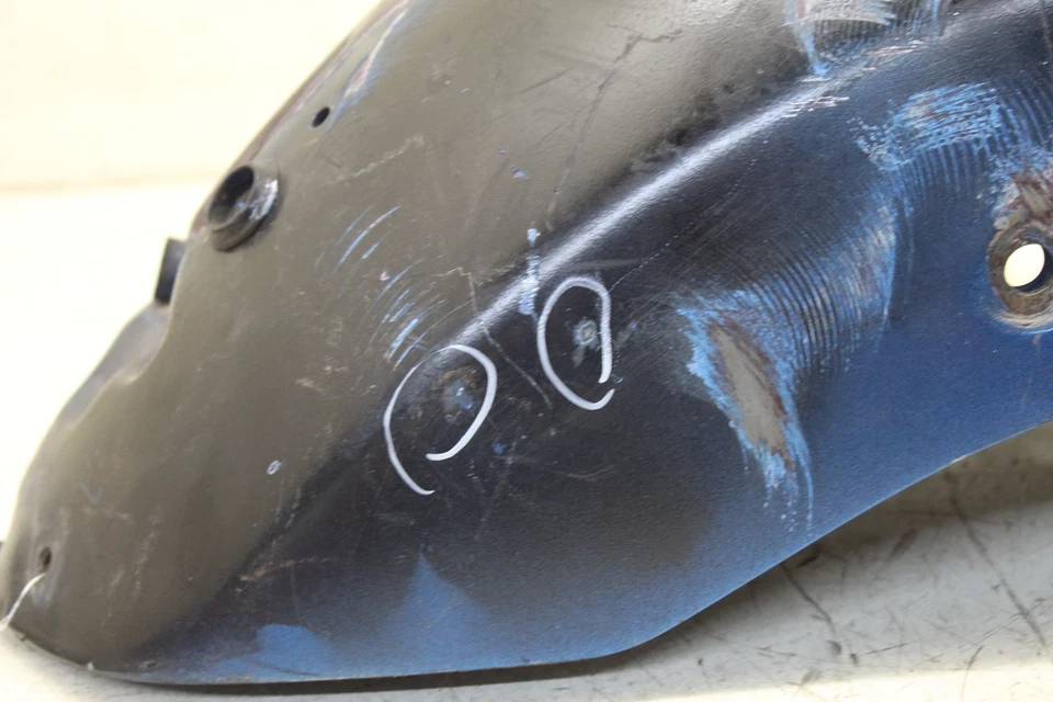 09 YAMAHA V STAR 950 黑色蓝色原始设备制造商后轮挡泥板 D30D — 第 3/4 张图片