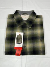 Weatherproof Vintage Flannel Shirt, Green Plaid, Men's Medium, NEW