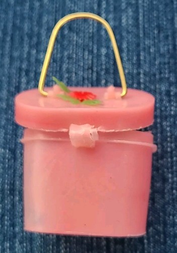 Vtg 1950's Rain Bonnet Miniature Pink Plastic Carrying Case Fuller Brush Co - Picture 10 of 13