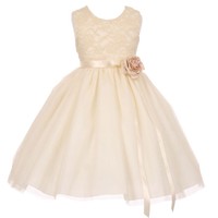 Big Girls Ivory Lace Satin Sash Corsage Tulle Junior Bridesmaid Dress 12 on sale Big Girls Ivory Lace Satin Sash Corsage Tulle Junior Bridesmaid Dress 12 on sale