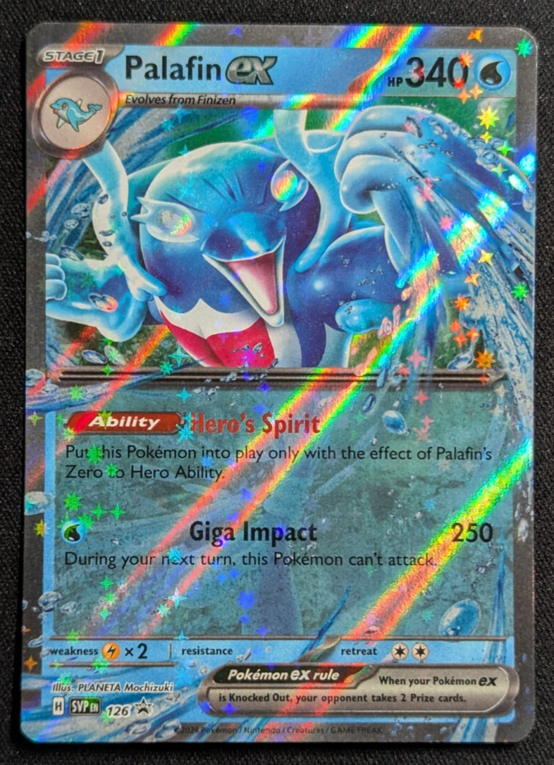 Palafin ex SVP126 Pokémon TCG 2024 Black Star Promo Holo Scarlet & Violet NM