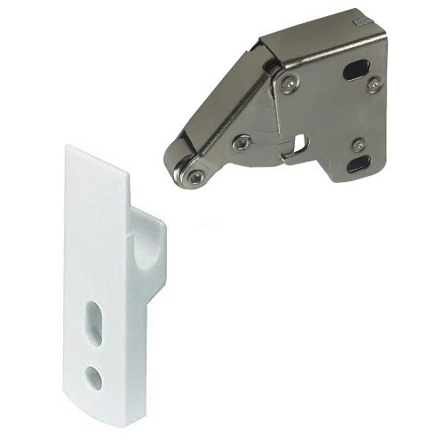 Clip In Metallo Per Meccanismi Push Pull - 10 Pezzi Per Sportelli E Botole Di Ispezione | 35x11 Mm - Foto 5