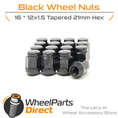 Black McGard 12x1.5 Lock Nuts for Volvo S40 [Mk1] 96-04 on Original Wheels | UK