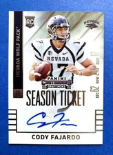 CODY FAJARO Nevada / CFL Alouettes 2015 Panini Certified AUTOGRAPH RC Card