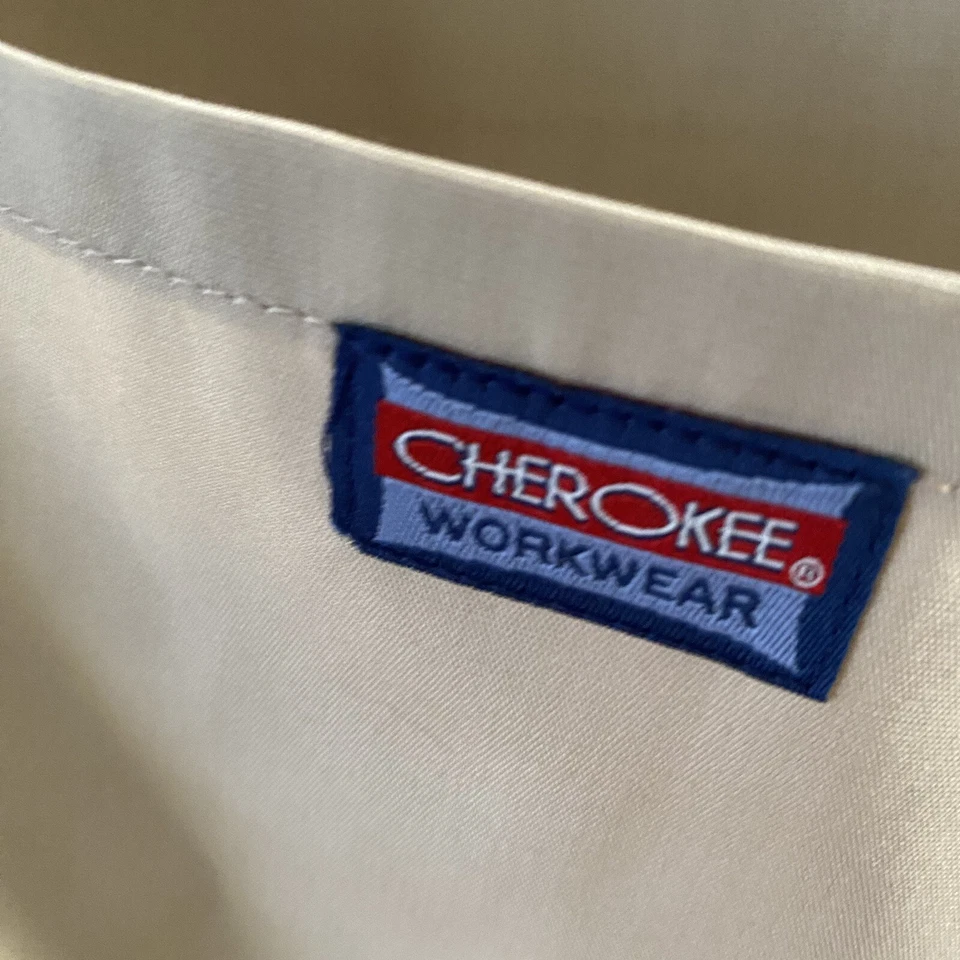 Cherokee Workwear Women Originals Snap Front Warm-Up Jacket Khaki - Image 4 of 4