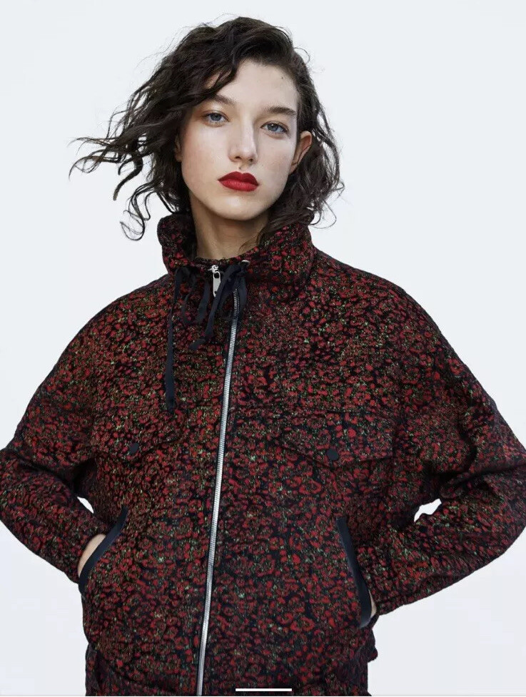 Women’s Zara Basic Jacquard Jacket Red 8276/751/065 Size XS NWT 8276751065014 eBay