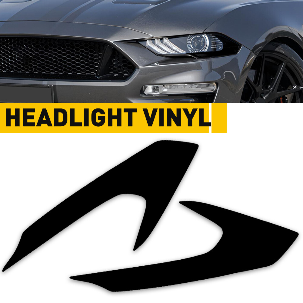 2018-2021 Ford Mustang Headlight Smoke Tint Kit Film