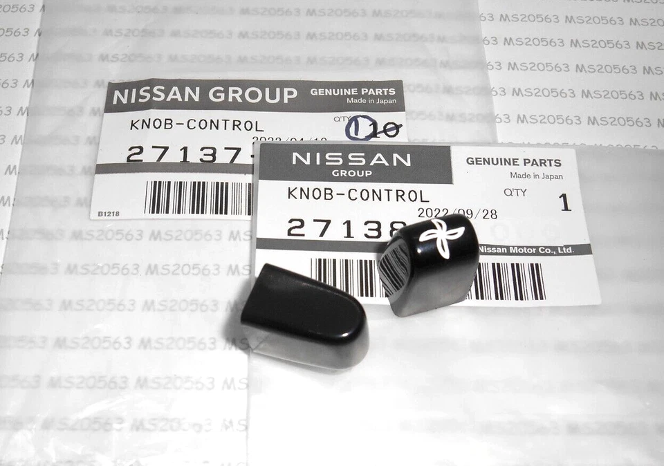 Perillas de palanca de control de calefacción genuinas para camioneta Datsun 1200 B110 1972-74 1970-73 620 Foto 2 de 2