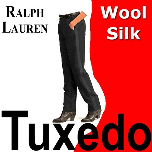 POLO RALPH LAUREN WOOL TUXEDO PANTS 