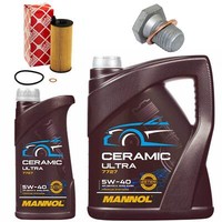 MotoröL Filter Set Mannol 5W-40 6 Liter + Schraube FüR BMW 3Er 316 E91 E90 116PS