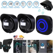 656ft Wireless Driveway Alarm Motion Sensor Alarm Indoor Outdoor H2C8 Waterproof