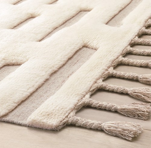 Rug Moroccan rug Knotted from New Zealand wool hand Knotted carpets living room - Picture 2 of 7